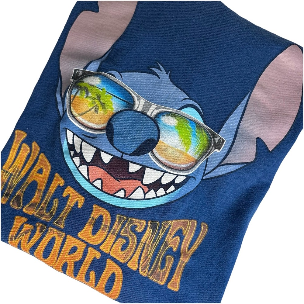 Disneyland  Resort T-Shirt XL Blue Lilo & Stitch Disney Merch 100% Cotton